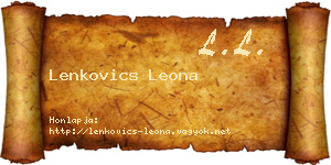 Lenkovics Leona névjegykártya